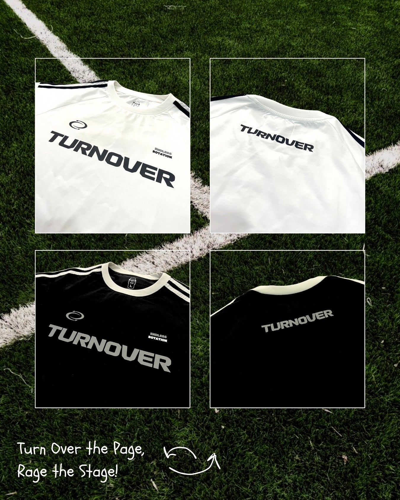 TURNOVER 2025SS Vortex Football Tee “25SSFT1 渦流足球TEE”