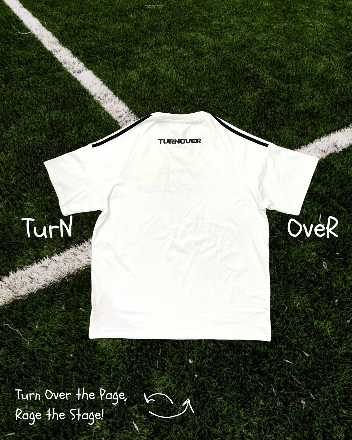 TURNOVER 2025SS Vortex Football Tee “25SSFT1 渦流足球TEE”