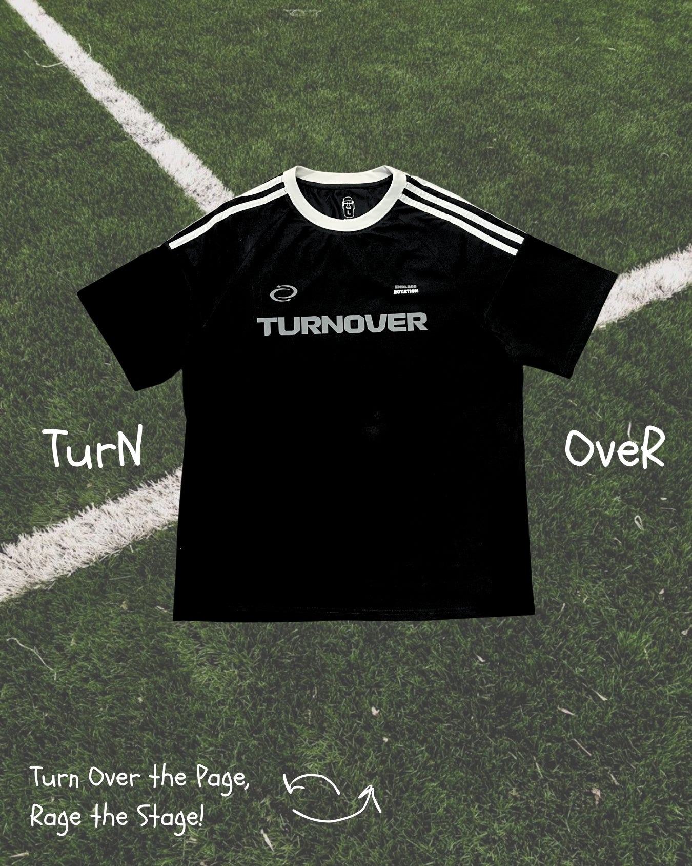 TURNOVER 2025SS Vortex Football Tee “25SSFT1 渦流足球TEE”