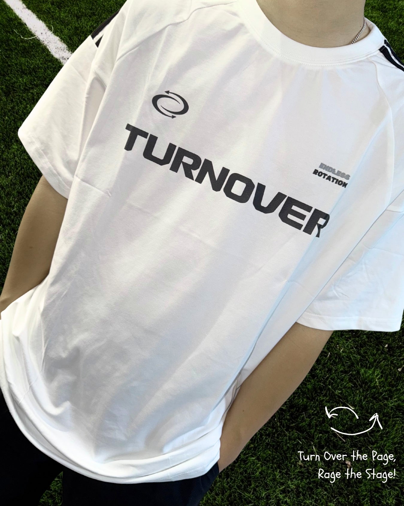 TURNOVER 2025SS Vortex Football Tee “25SSFT1 渦流足球TEE”