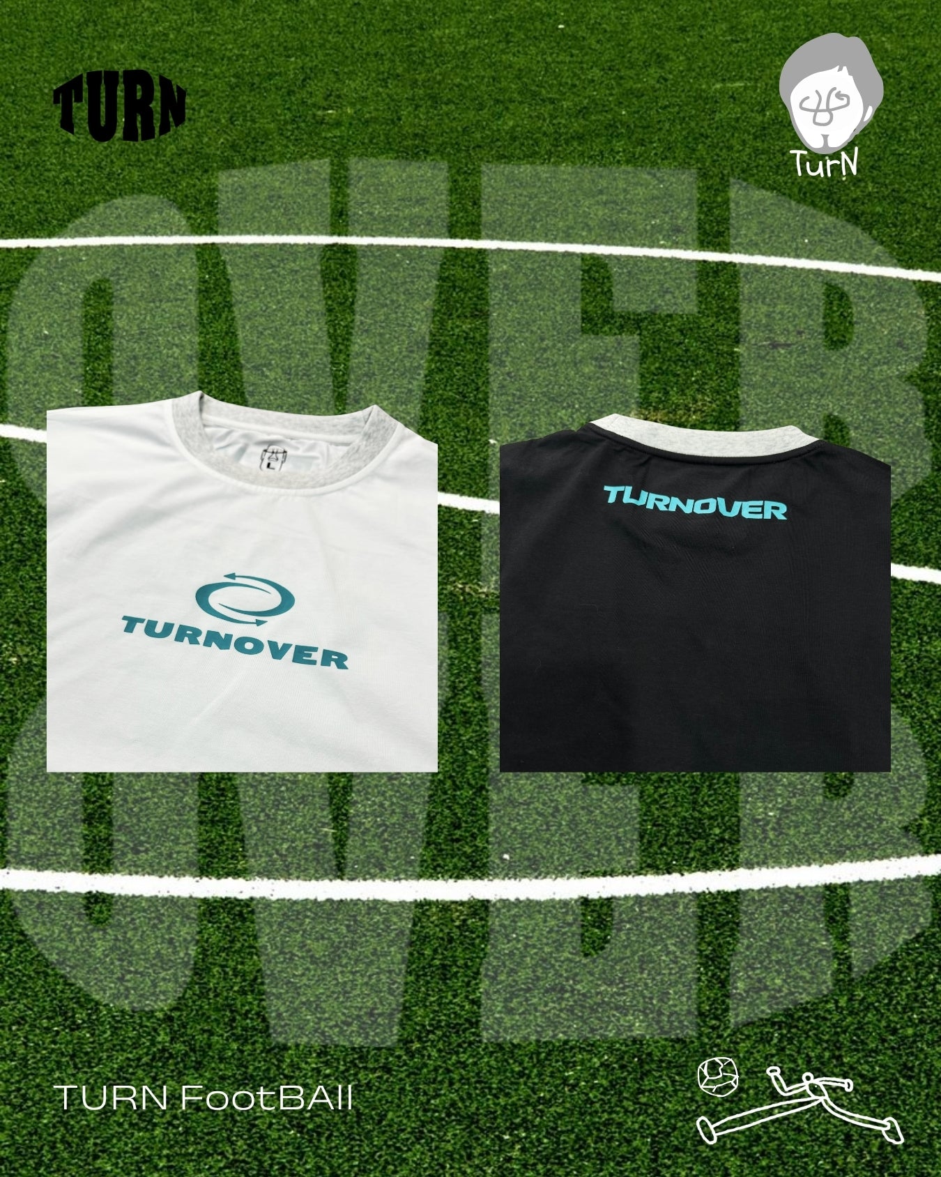 TURNOVER 2025SS UNOFFICIAL Football Tee “25SSFT2 非官方足球TEE”  