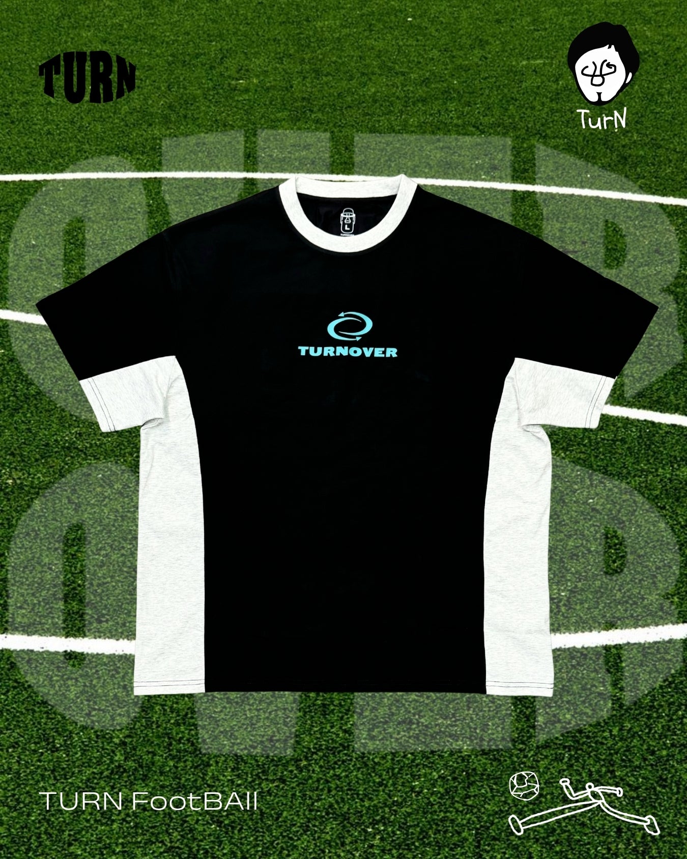 TURNOVER 2025SS UNOFFICIAL Football Tee “25SSFT2 非官方足球TEE”  