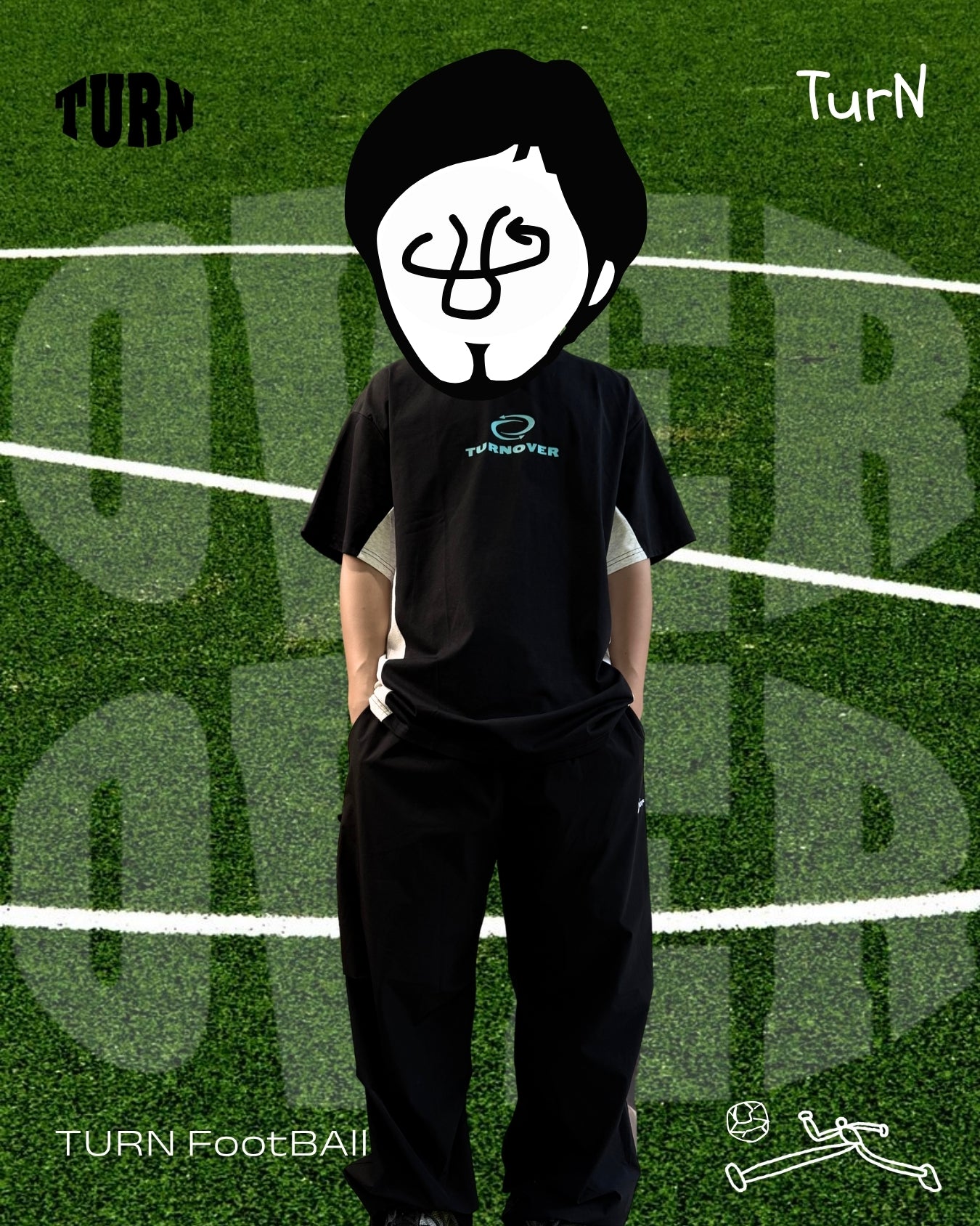 TURNOVER 2025SS UNOFFICIAL Football Tee “25SSFT2 非官方足球TEE”  