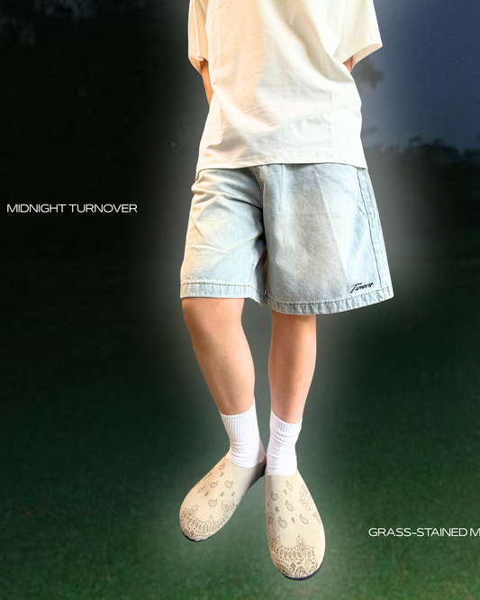 TURNOVER 2025SS MIDNIGHT  “25SS-S12 午夜白光・六分牛仔褲”