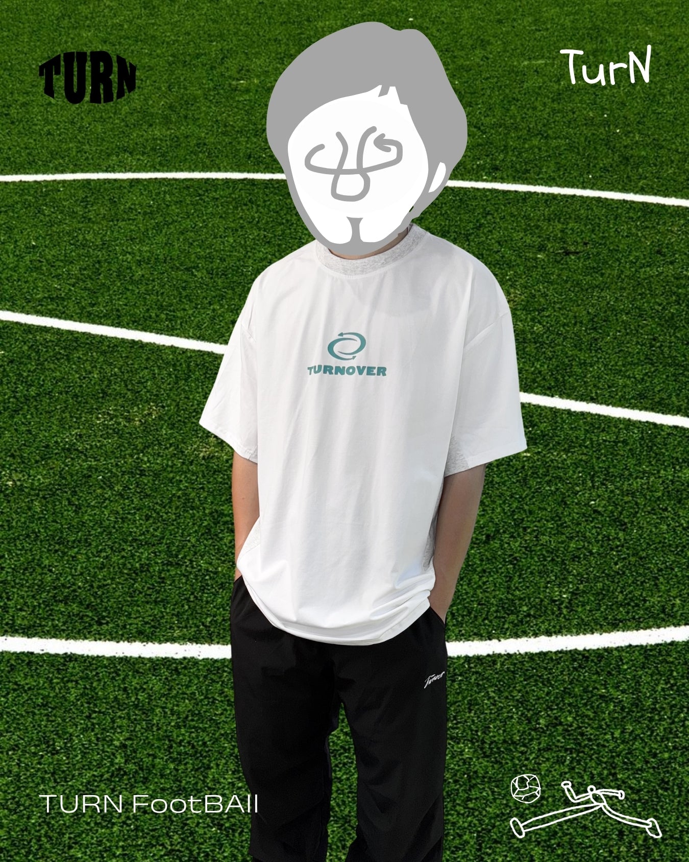 TURNOVER 2025SS UNOFFICIAL Football Tee “25SSFT2 非官方足球TEE”  