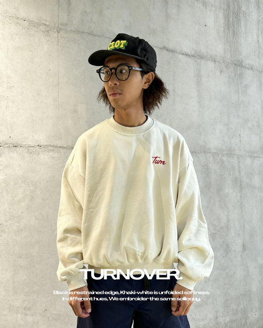 TURNOVER 2026AW Dual Stitch  “26AW-LE3 晝夜繡言.加絨短版長袖”