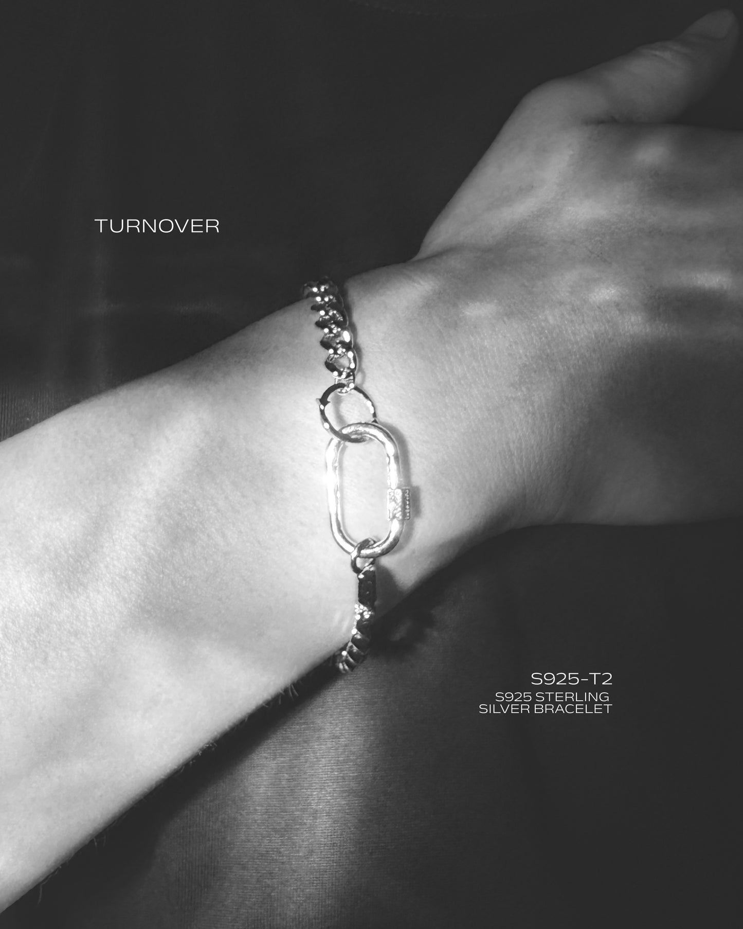 TURNOVER S925 STERLING SILVER BRACELET "S925 銀手鏈" （S925-T2）