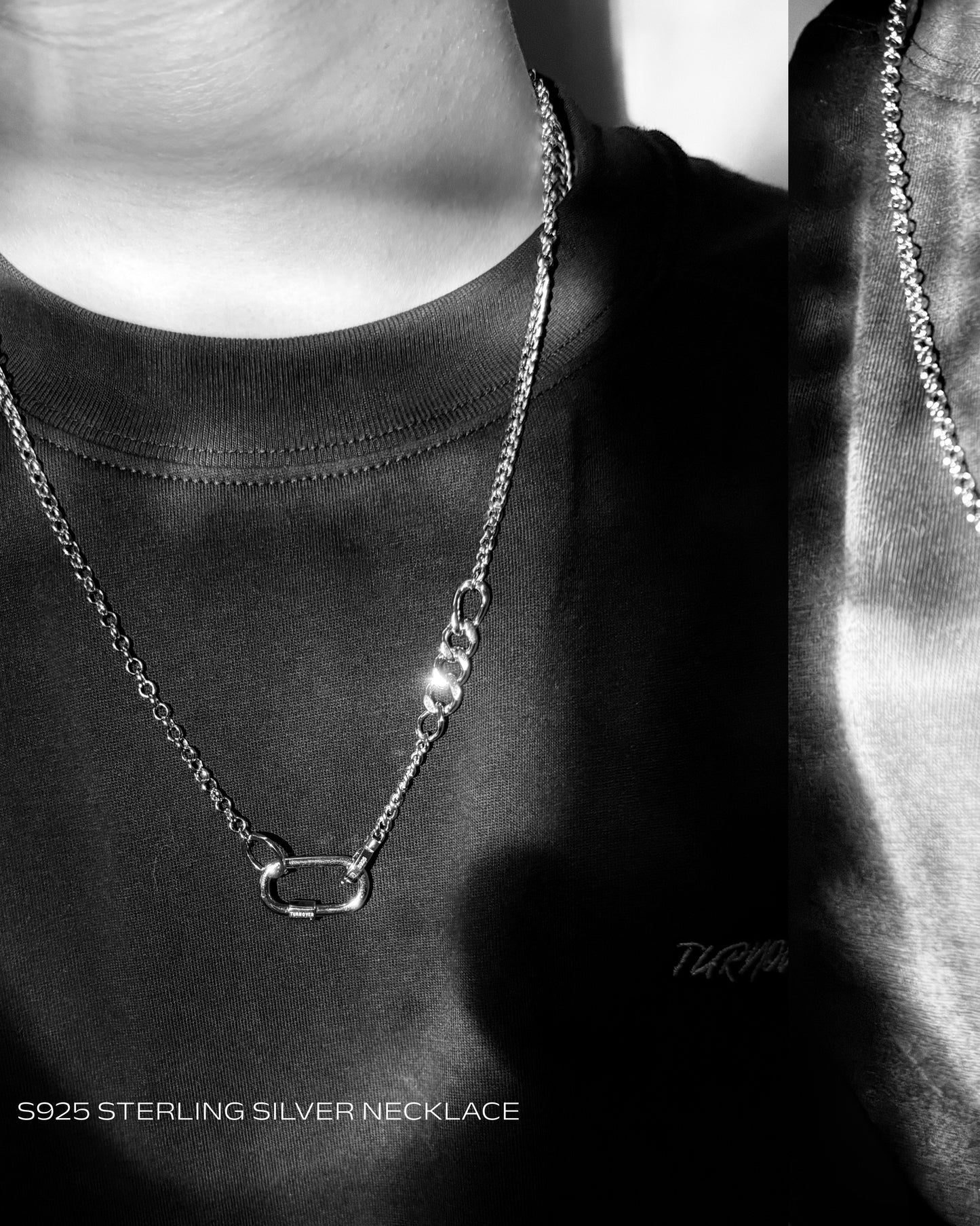 TURNOVER  S925 STERLING SILVER NECKLACE "S925 銀頸鏈" （S925-T3）