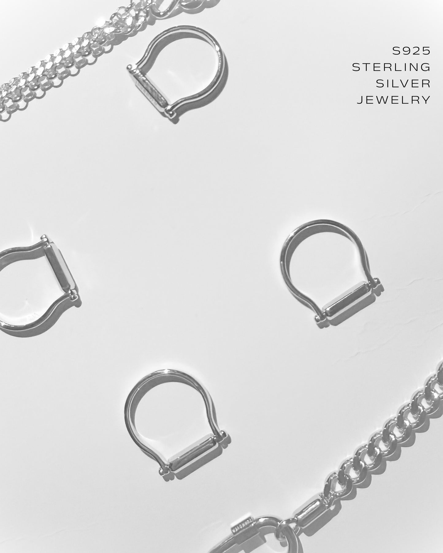 TURNOVER S925 STERLING SILVER JEWELRY "S925 銀戒指" （S925-T1）