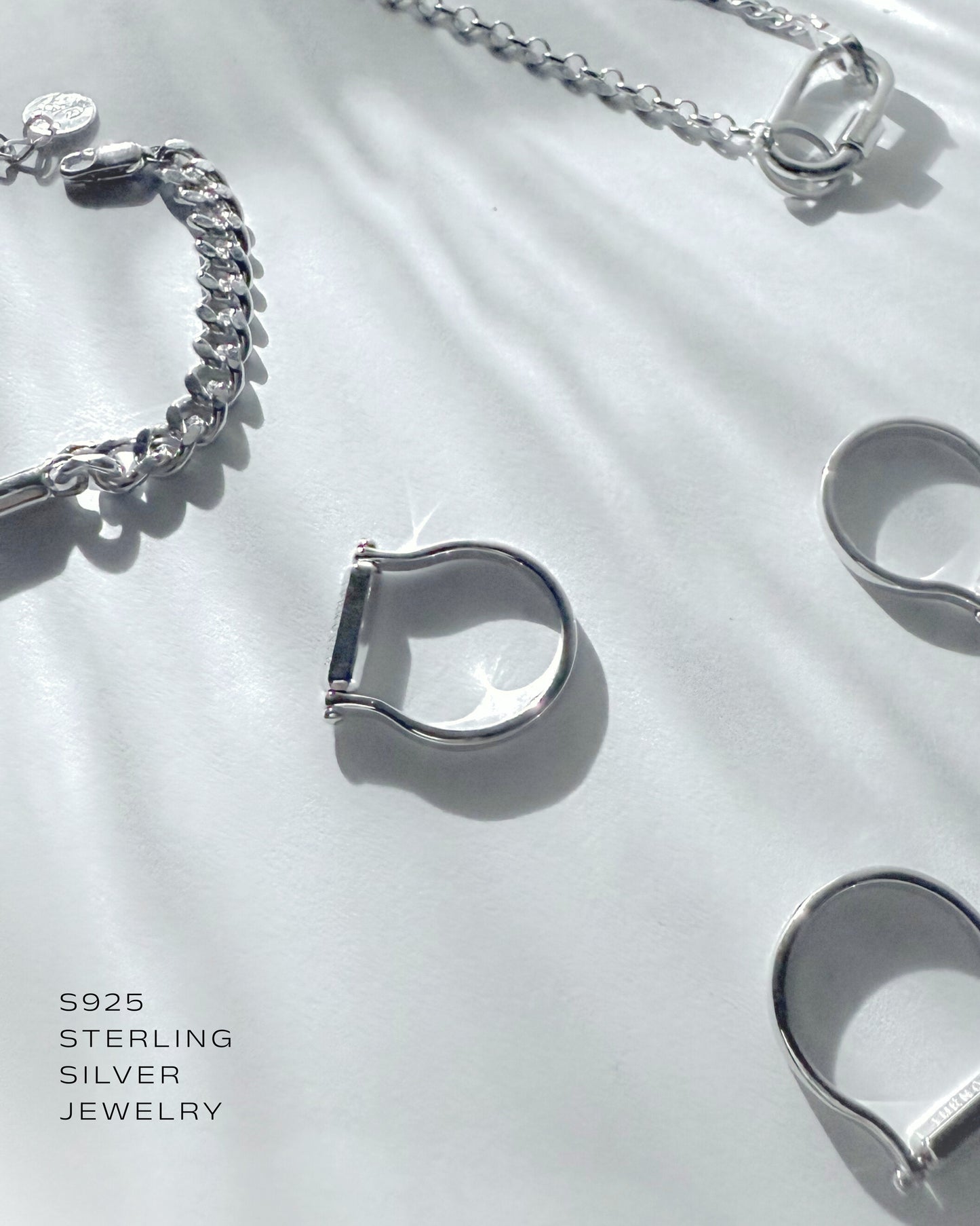 TURNOVER S925 STERLING SILVER JEWELRY "S925 銀戒指" （S925-T1）
