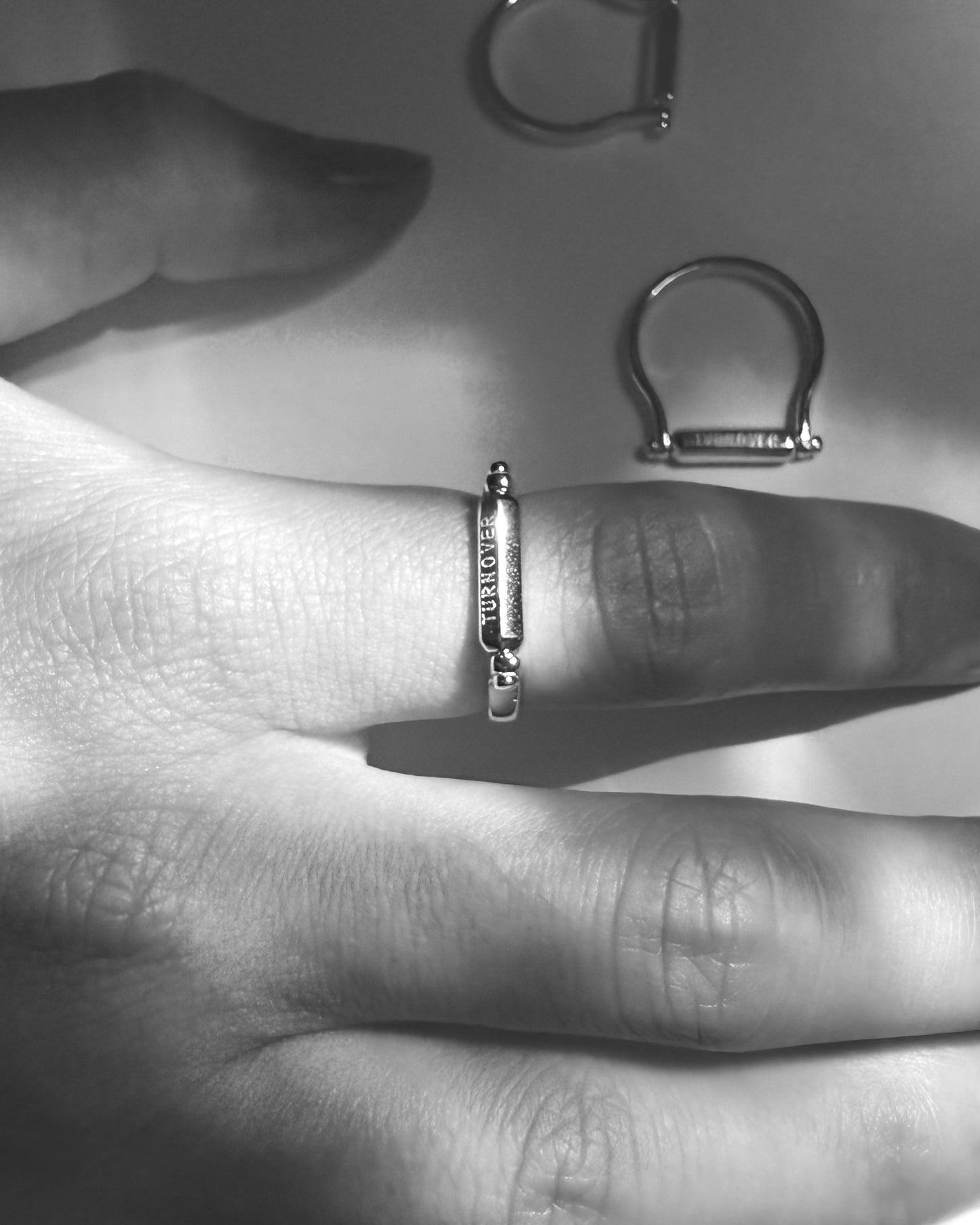 TURNOVER S925 STERLING SILVER JEWELRY "S925 銀戒指" （S925-T1）
