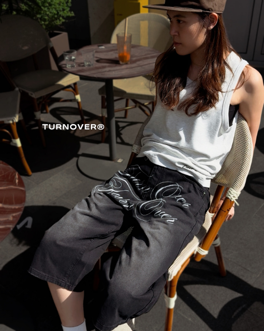TURNOVER 雙標7分牛仔