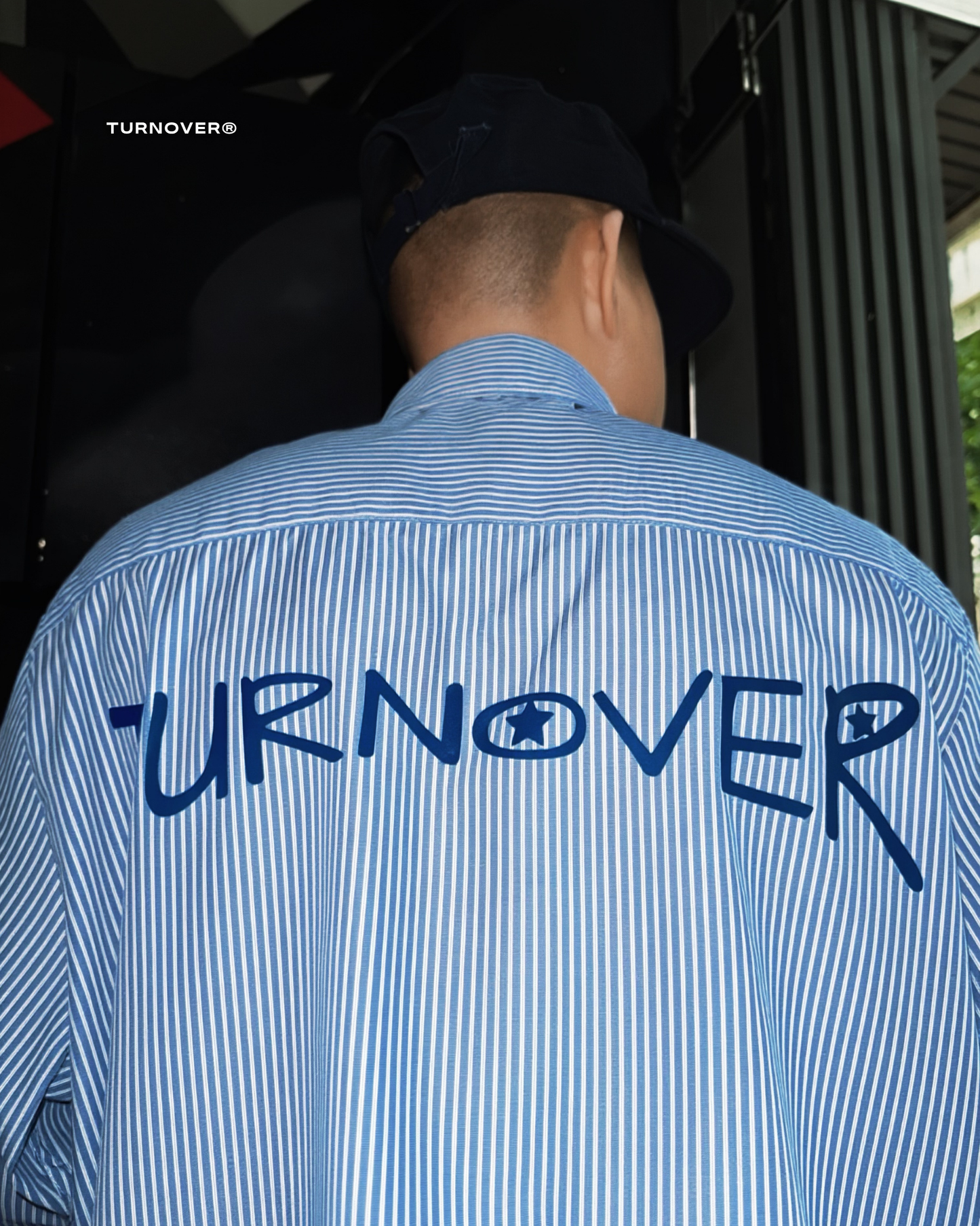 Turnover 星標條紋襯衫