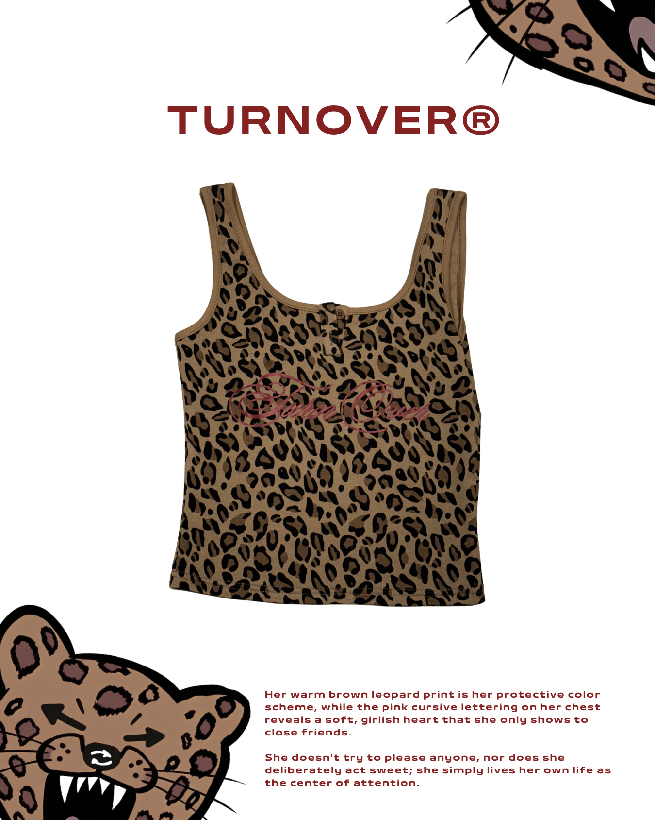"千禧豹纹甜心"女裝 TURNOVER - W2610