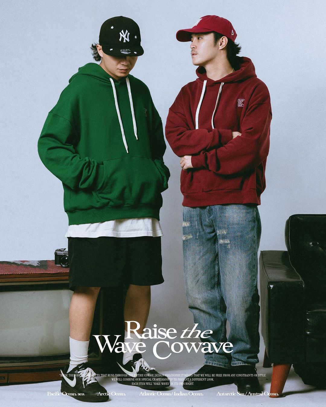 Cowave 2023-24 Fall & Winter Slogan font Hoodie