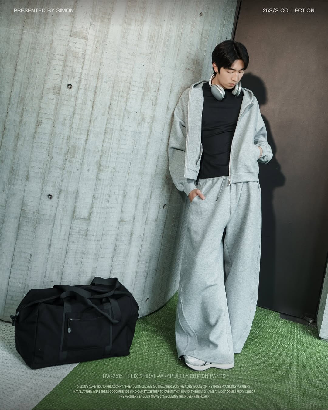 SIMON MADE BW-2515 HELIX 螺旋 纏繞 果凍棉 棉褲