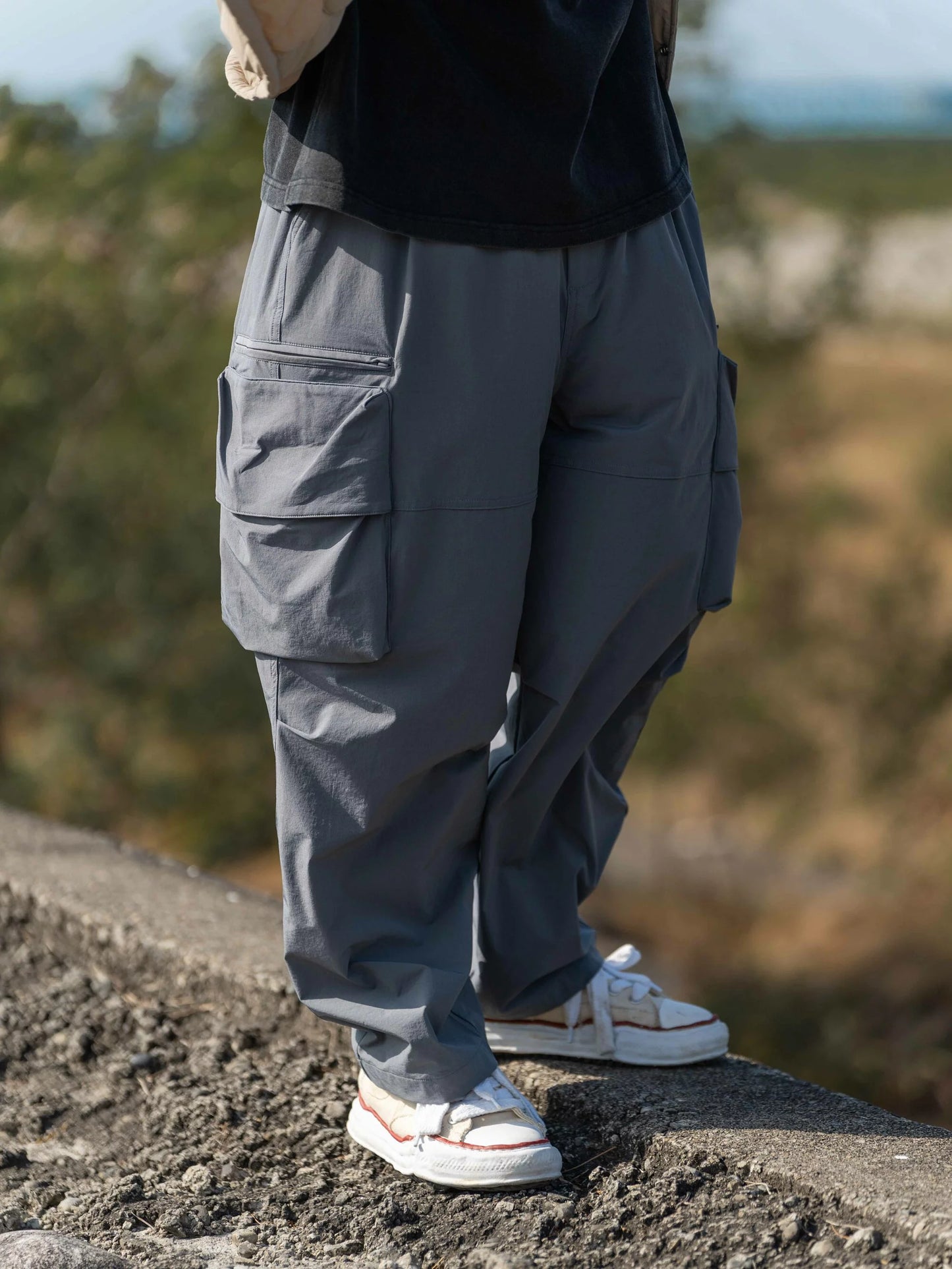 SIMON MADE BC-002 日式 錐形 仿棉尼龍 側兩邊 大口袋 city boy 寬鬆 尼龍 長褲