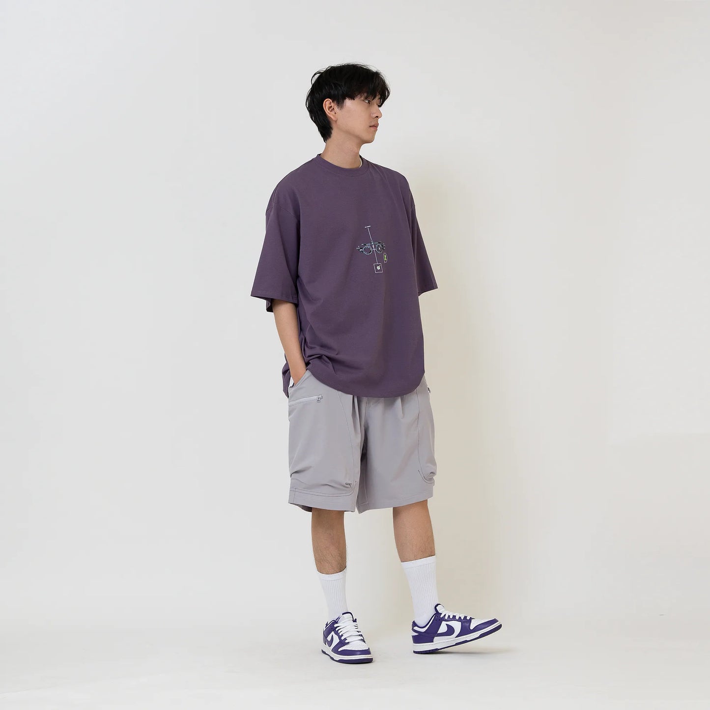 ANST 六袋 拉鍊車線短褲 / 882525