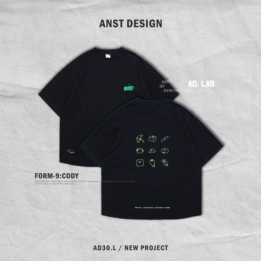 ANST FORM-9:CODY Tee/黑色 AD30.L