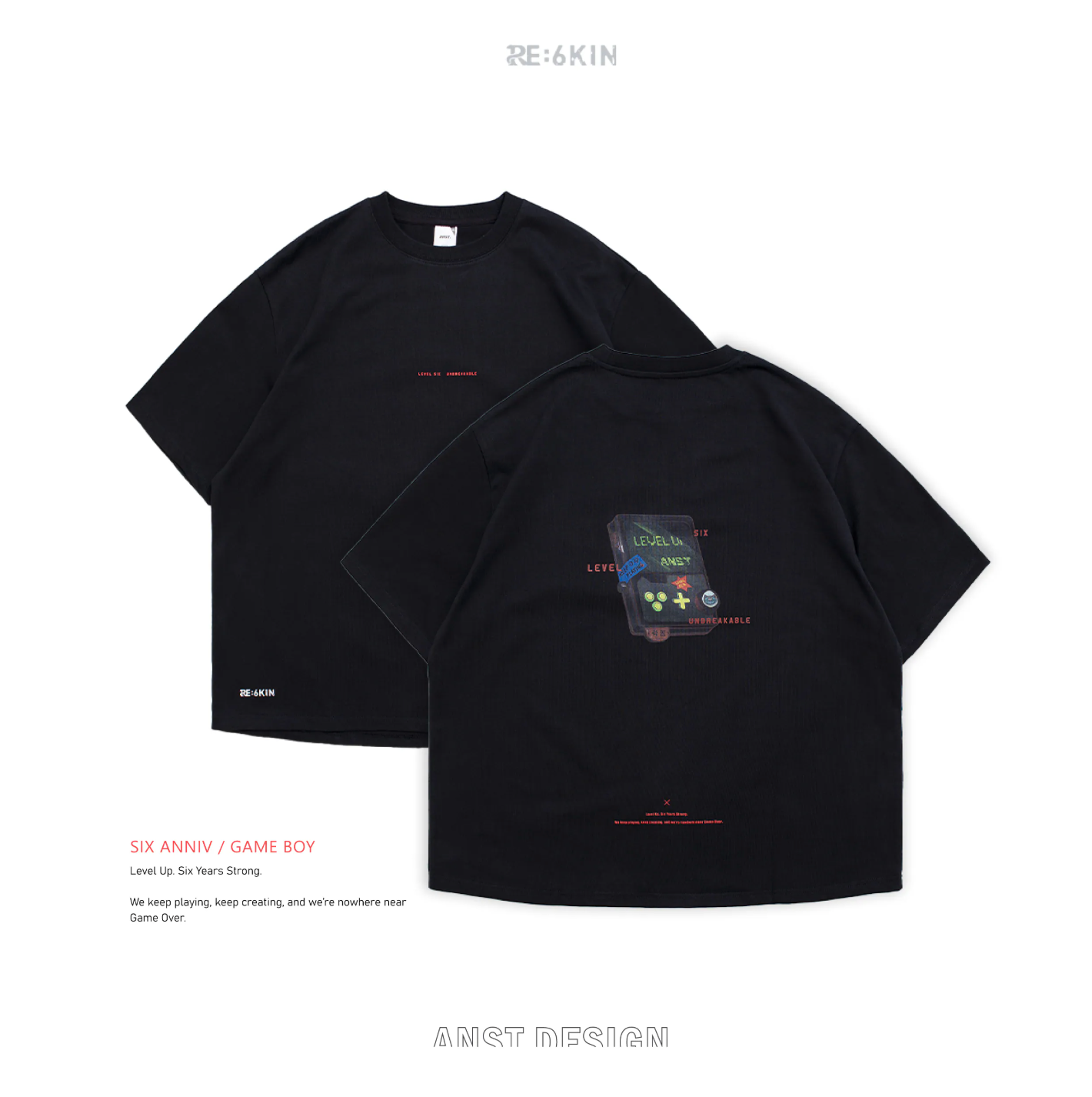 ANST 6th_Game Boy Tee/黑色 AD.31L