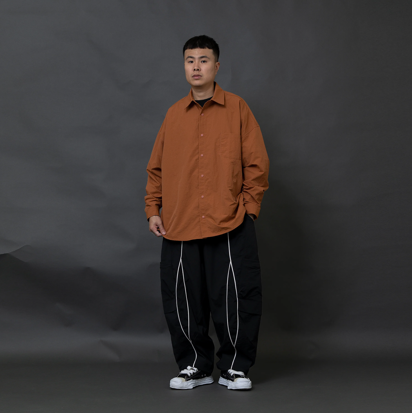 ANST 皺感硬挺刺繡襯衫882544