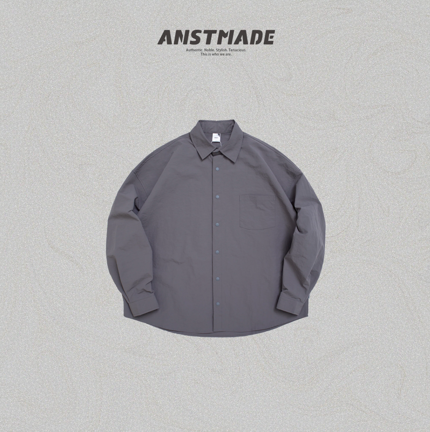 ANST 皺感硬挺刺繡襯衫882544