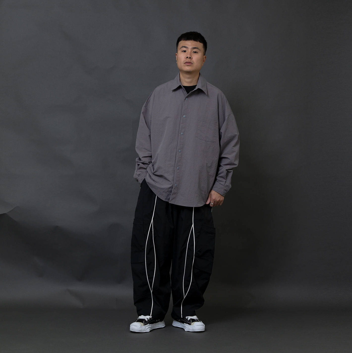 ANST 皺感硬挺刺繡襯衫882544