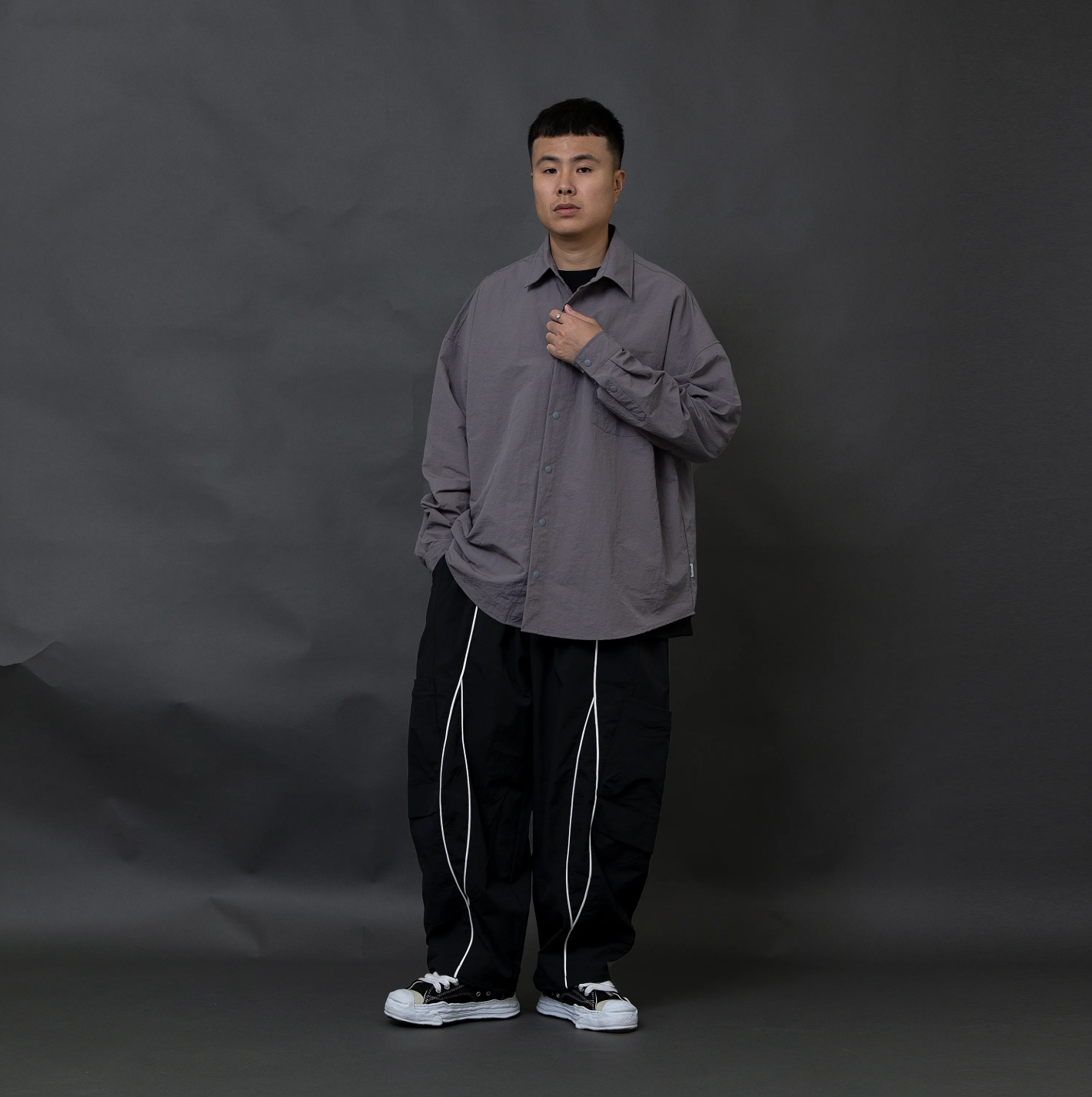 ANST 皺感硬挺刺繡襯衫882544