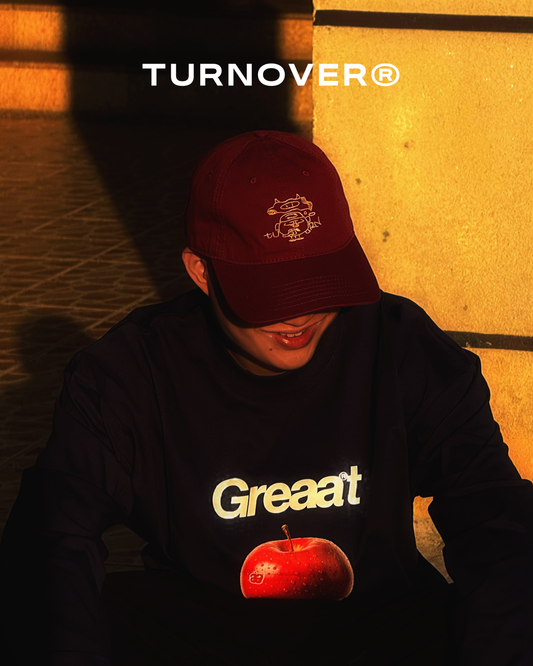 TURNOVER  “25AW-CP3 日・樂 鴨舌帽” 酒紅色