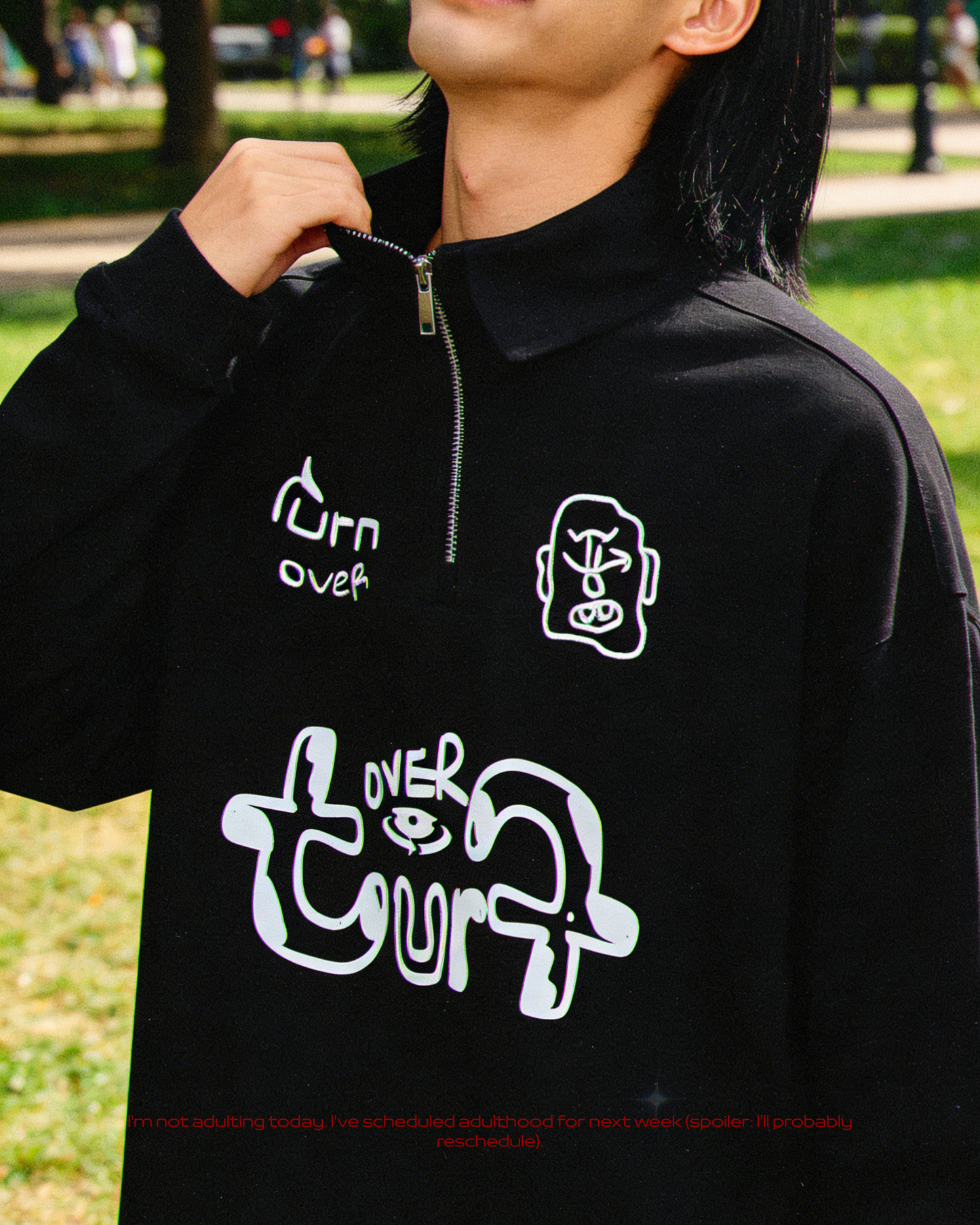 TURNOVER 2025AW Half-Sweet  “25AW-LH20 半糖・半拉鍊衛衣”