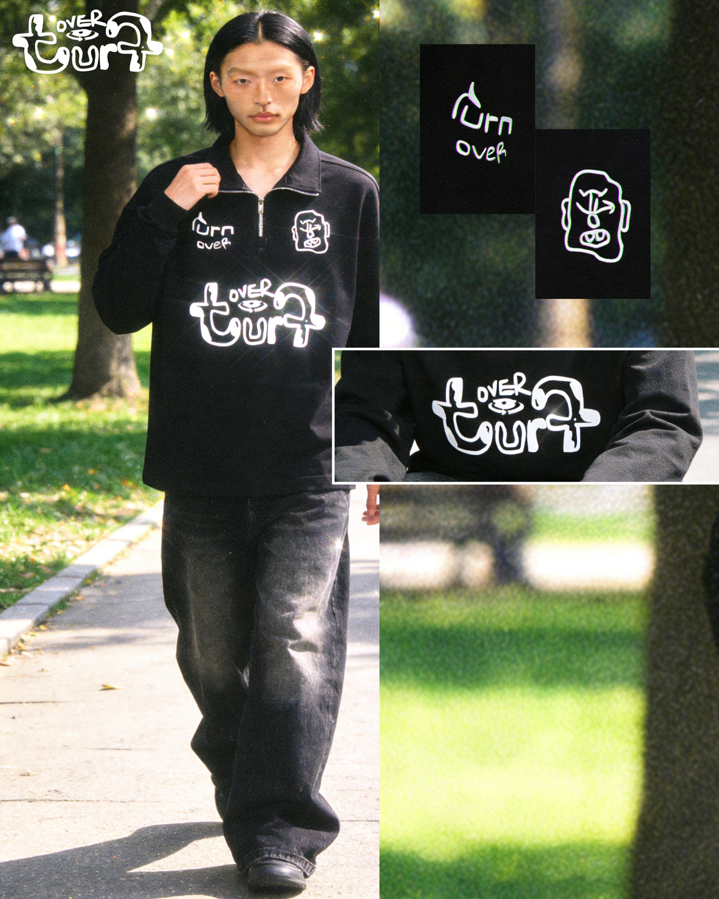 TURNOVER 2025AW Half-Sweet  “25AW-LH20 半糖・半拉鍊衛衣”