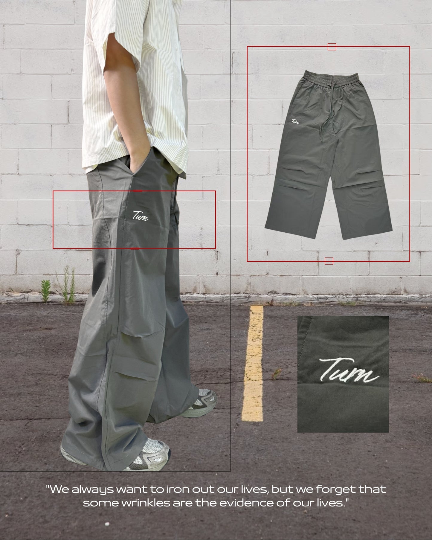 TURNOVER 2025SS Fold Theory Pants “25SS-LS16 皺摺褲”