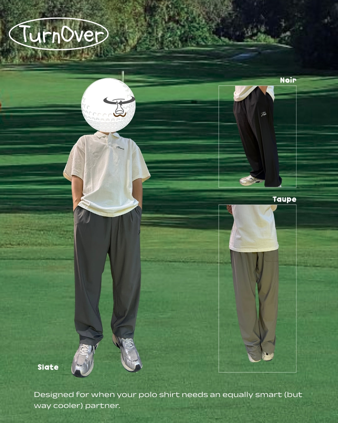 TURNOVER 25SS 𝗕𝗥𝗲𝗲𝘇𝗲 𝗗𝗿𝗼𝗽 𝗦𝗹𝗮𝗰𝗸𝘀  “25SS-LS5 冰感寬鬆西褲 ”