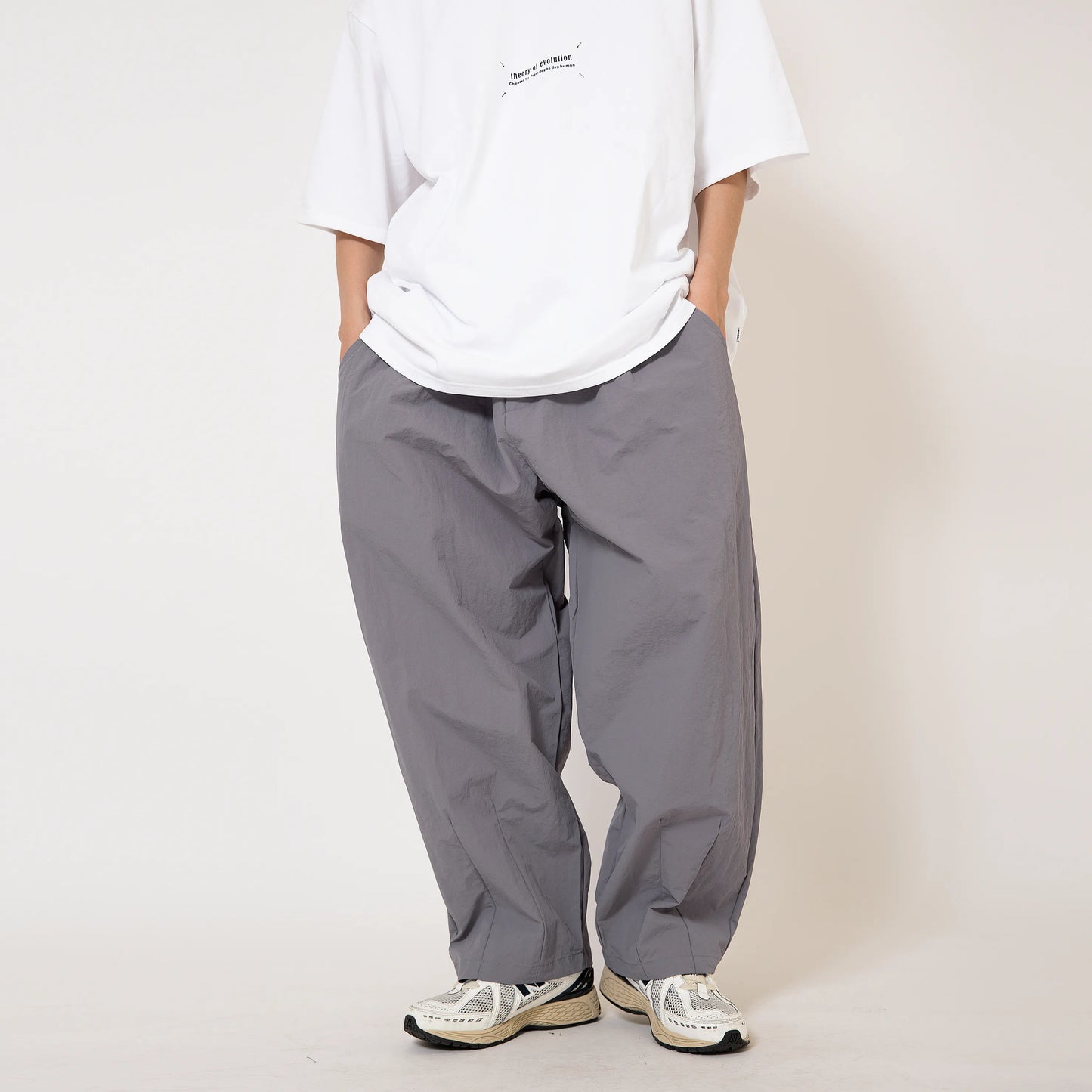 ANST 皺感雙摺繭型寬褲 882336