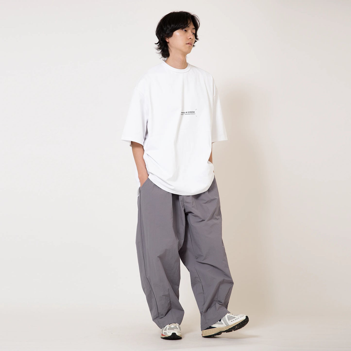 ANST 皺感雙摺繭型寬褲 882336