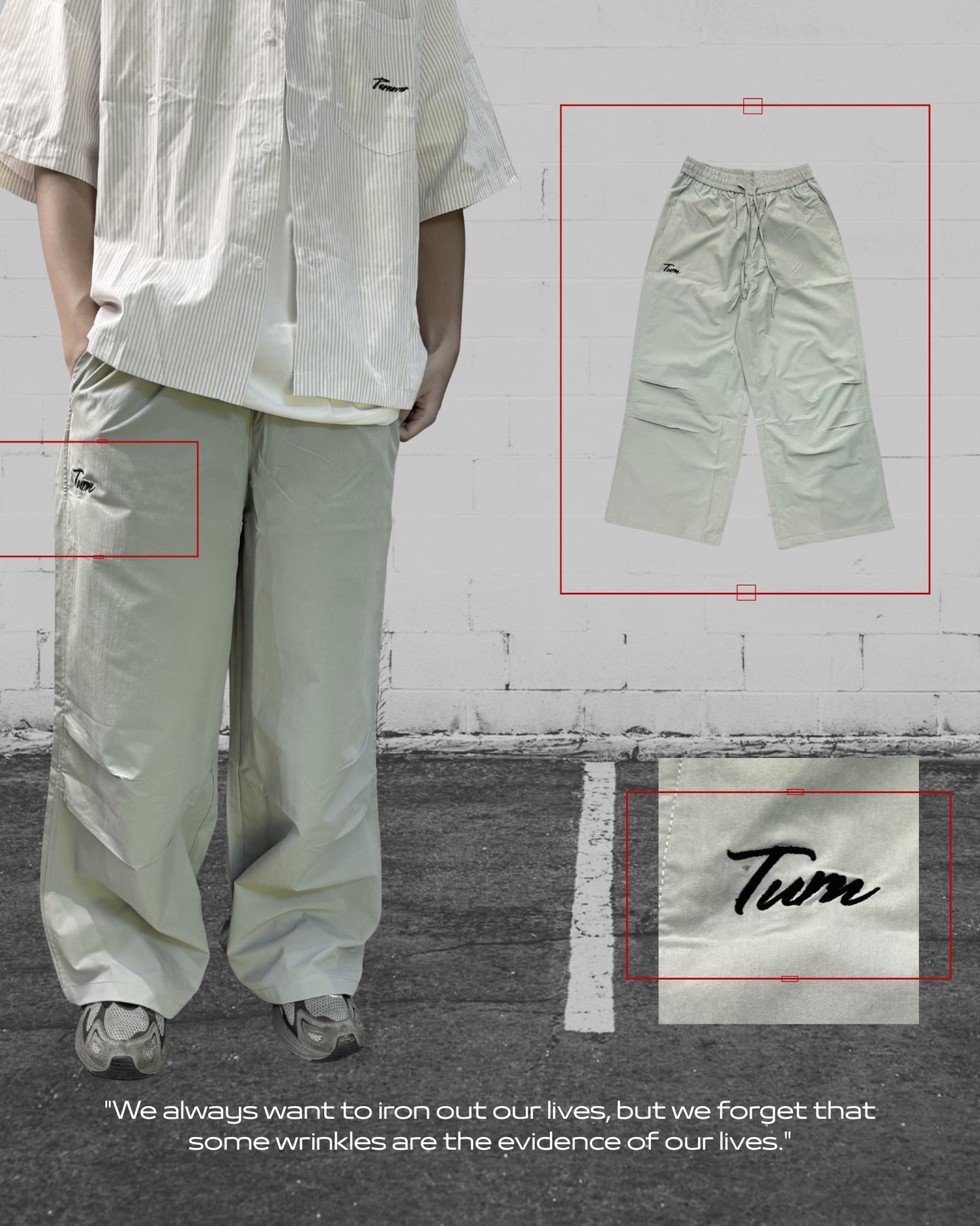TURNOVER 2025SS Fold Theory Pants “25SS-LS16 皺摺褲”