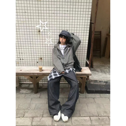 DCM 条纹 老钱风 休闲外套 外套 短版 DCM-L45