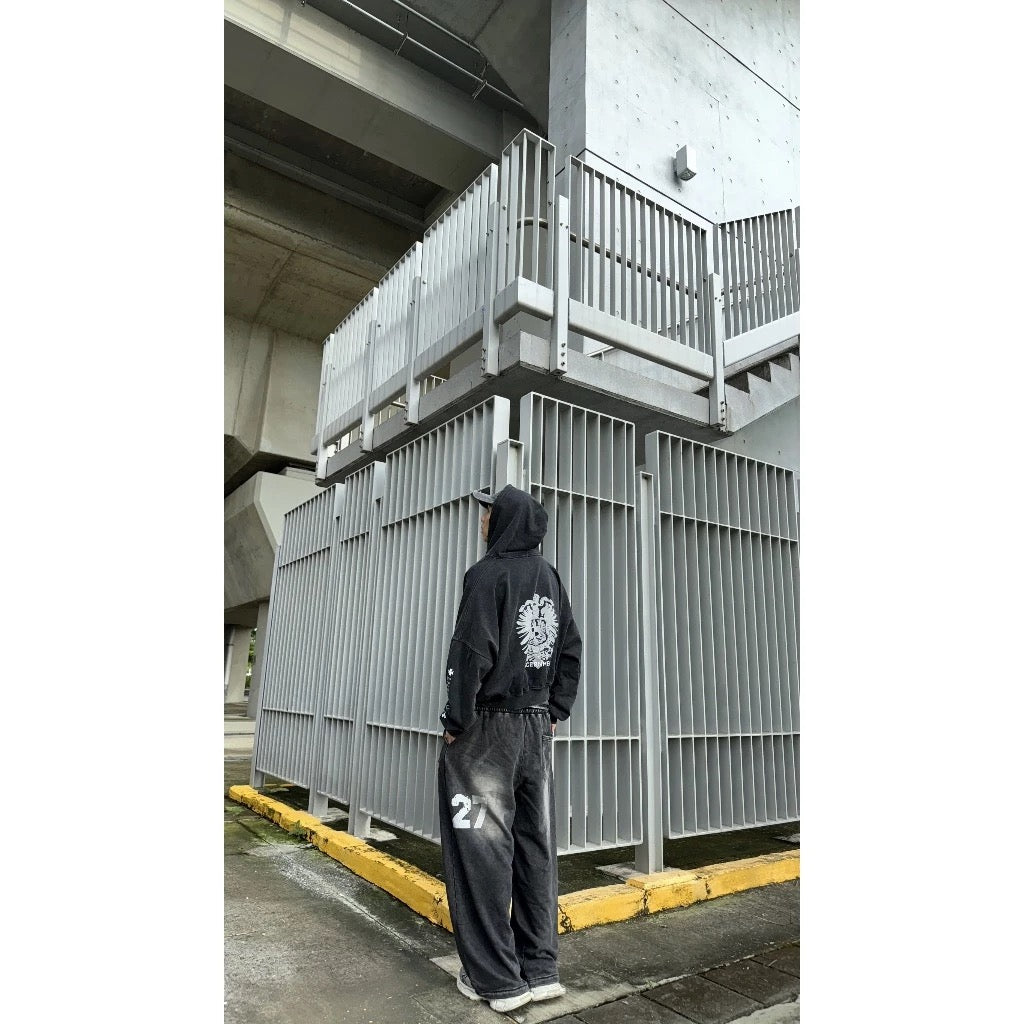 DCM 短版 水洗 仿旧 老鹰 27 复古 棉裤 外套 DCM-L42