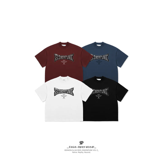 SIMON PUNK Project-SS25-MS01 數碼方塊 LOGO 小高領 TEE