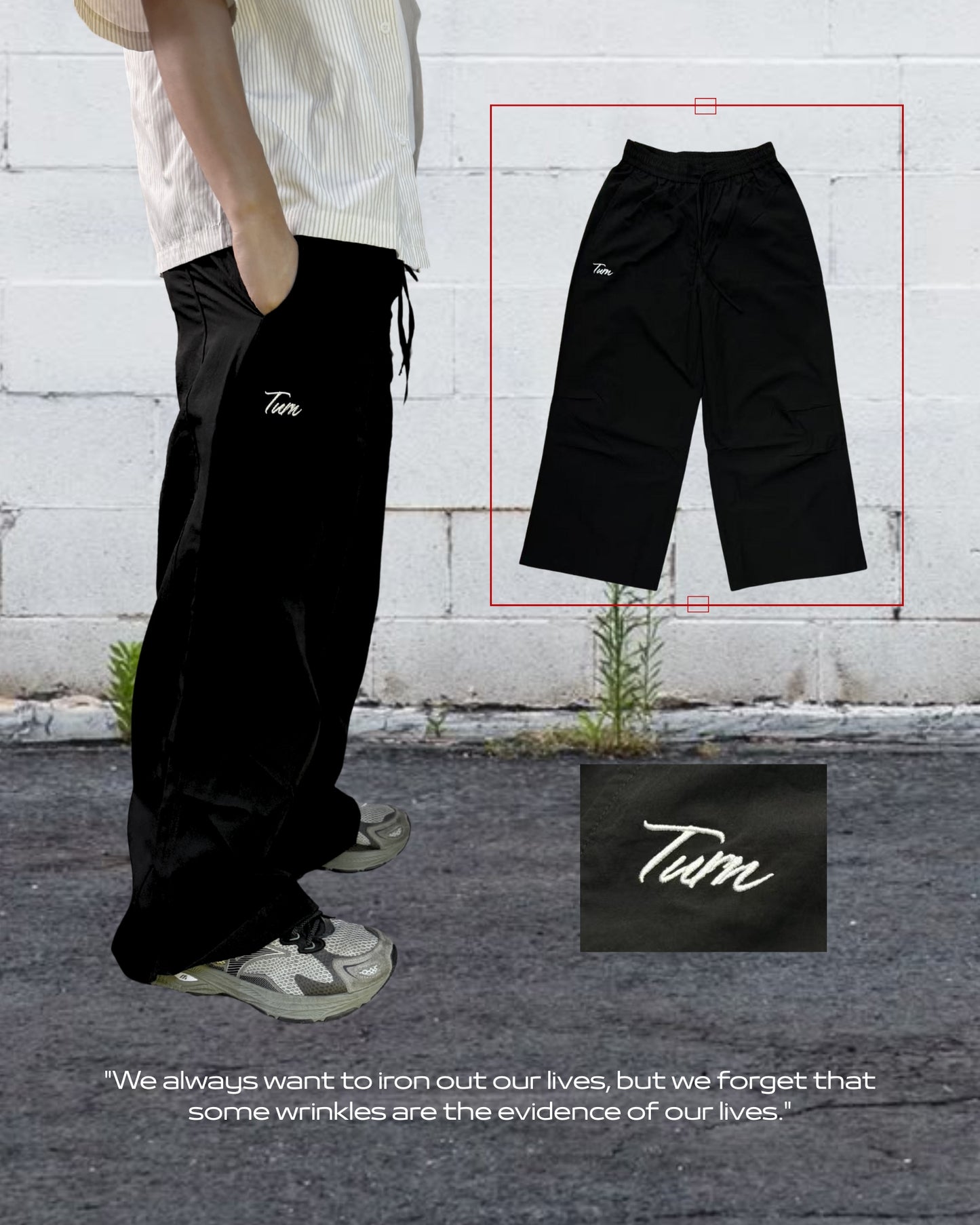 TURNOVER 2025SS Fold Theory Pants “25SS-LS16 皺摺褲”