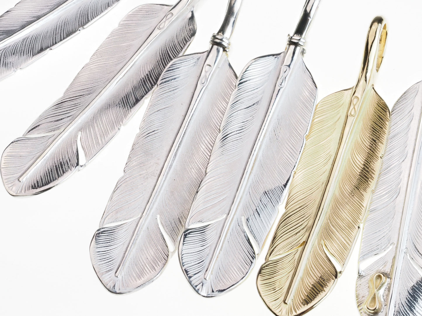 P-064 feather S＋Heart feather