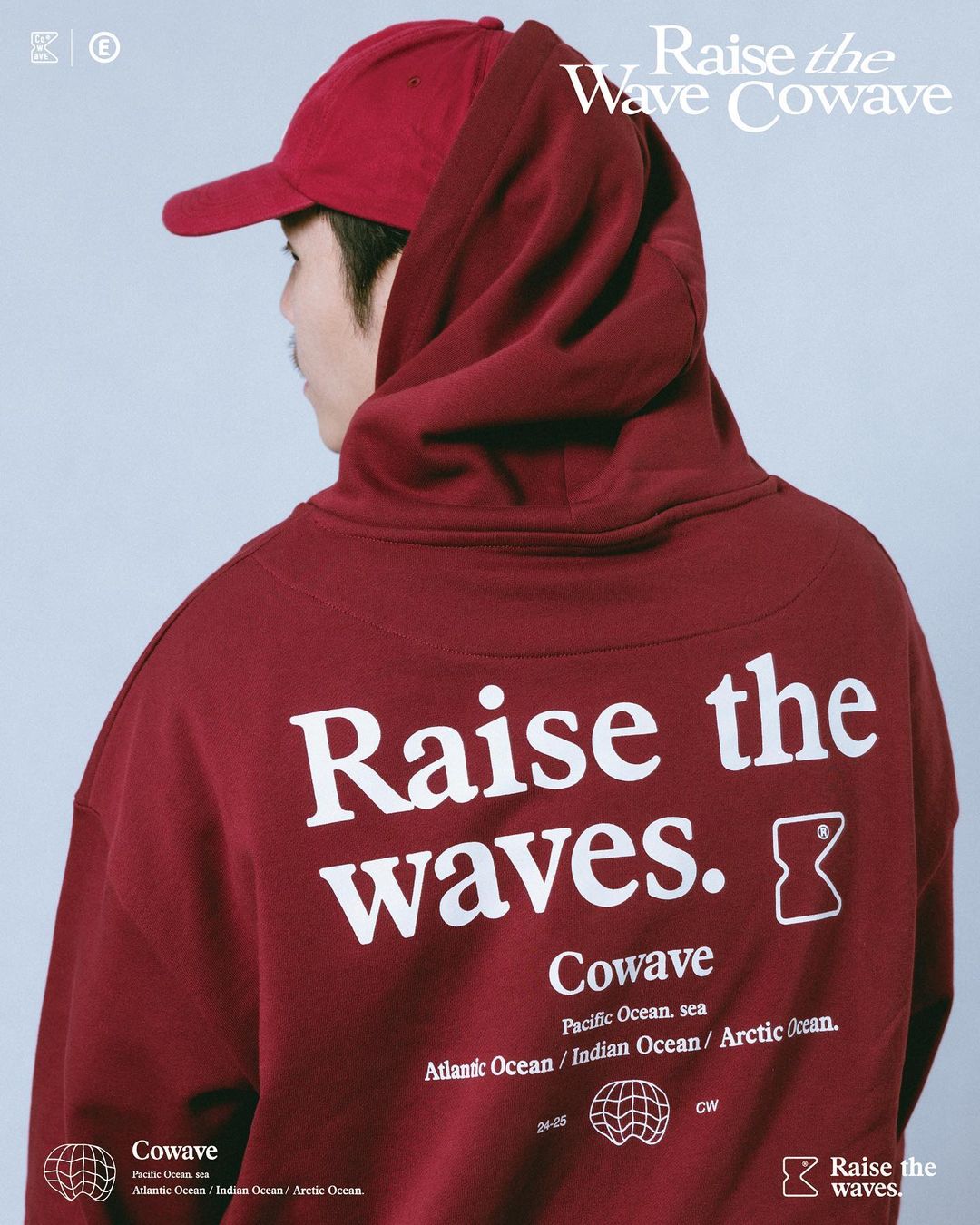 Cowave 2023-24 Fall & Winter Slogan font Hoodie