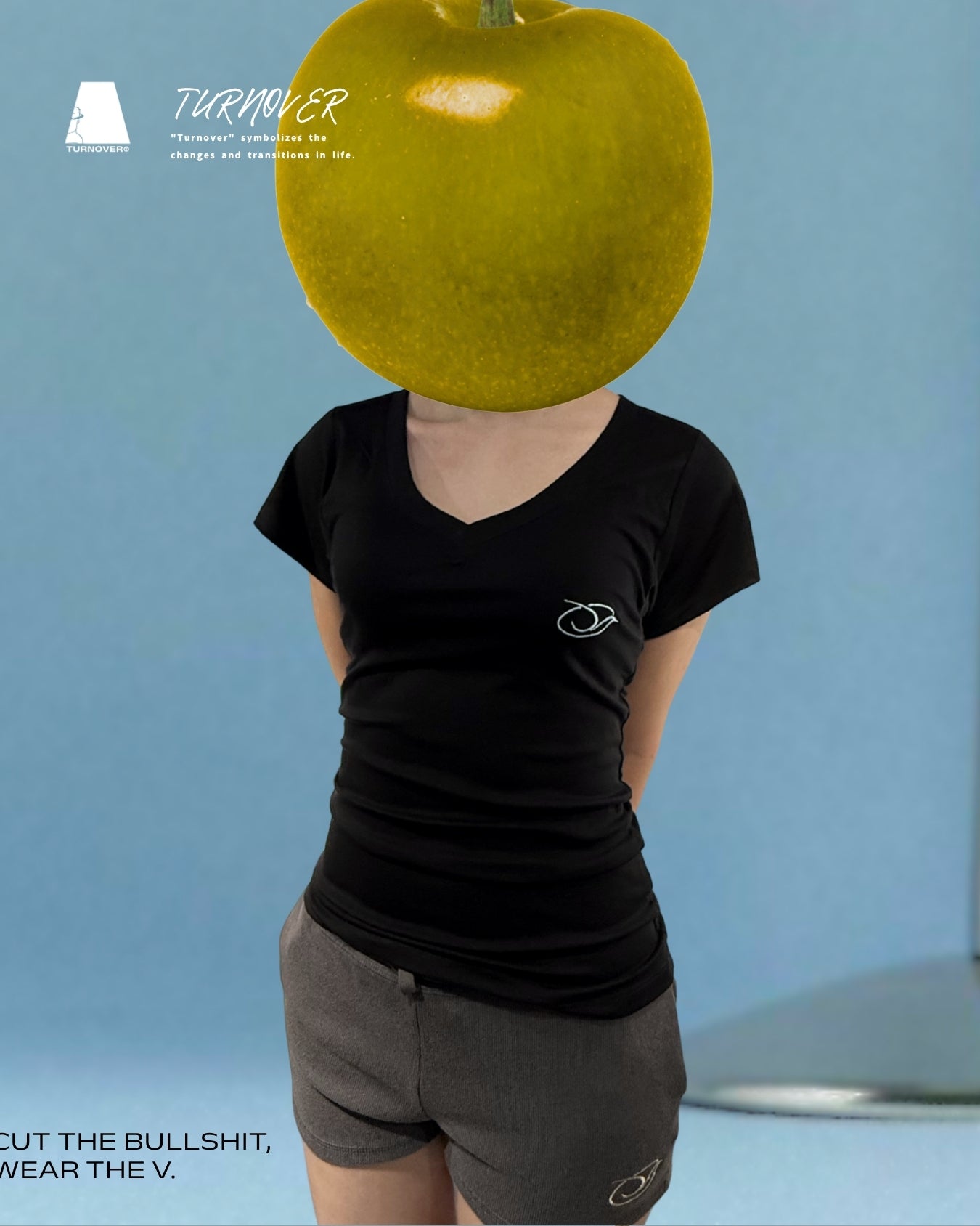 TURNOVER 2025SS V-neck Women's “25SSWT18 少廢話，穿V領 ”
