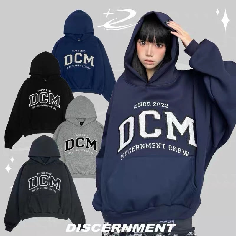 DCM  刺繡 貼布 DCM 帽T 重磅 刷毛 DCM-L30