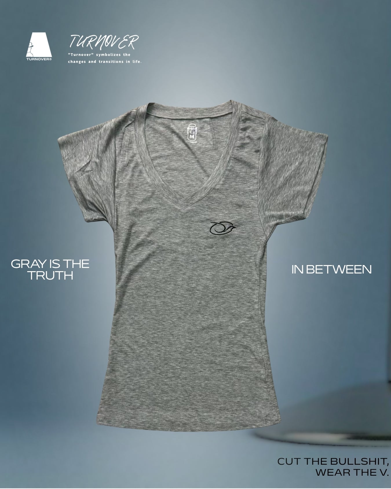 TURNOVER 2025SS V-neck Women's “25SSWT18 少廢話，穿V領 ”