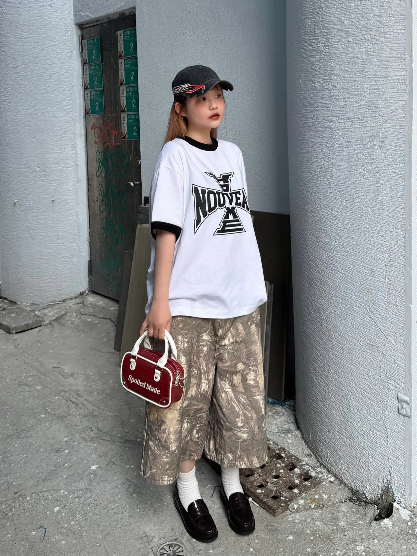 SIMON MADE BS-2516 落葉偽裝 枯樹 迷彩 七分 短褲