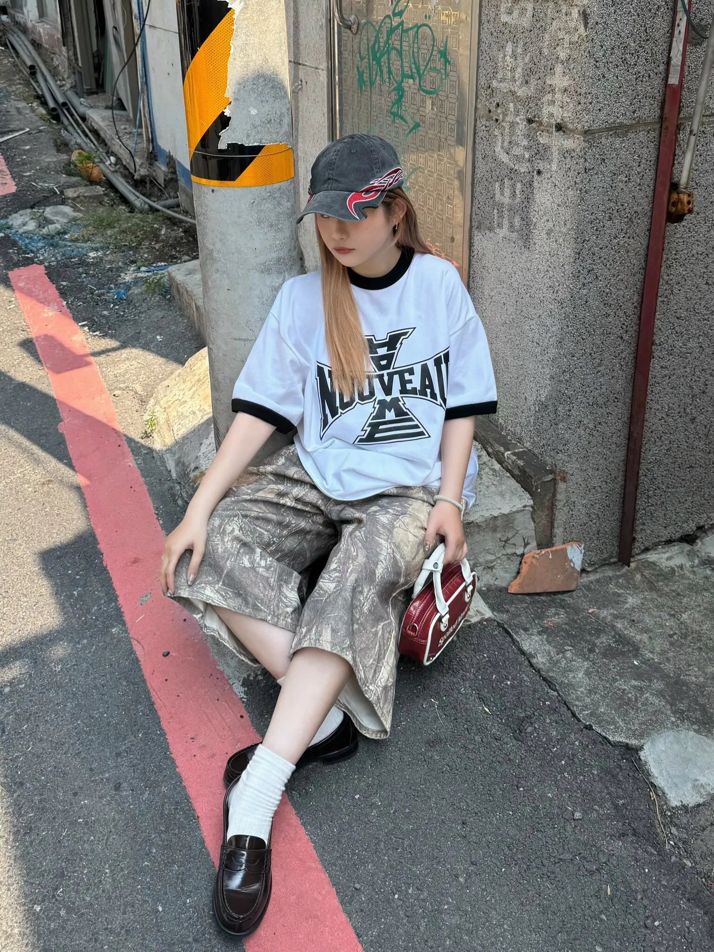 SIMON MADE BS-2516 落葉偽裝 枯樹 迷彩 七分 短褲