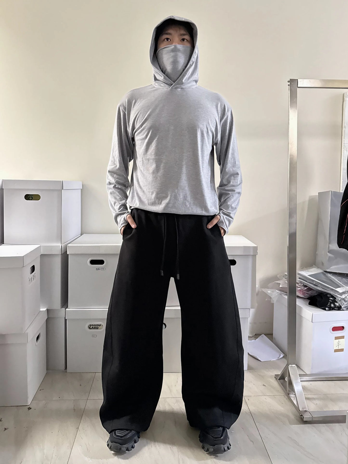 SIMON MADE TL-2519 雙層領 高鐵 連帽 薄長袖