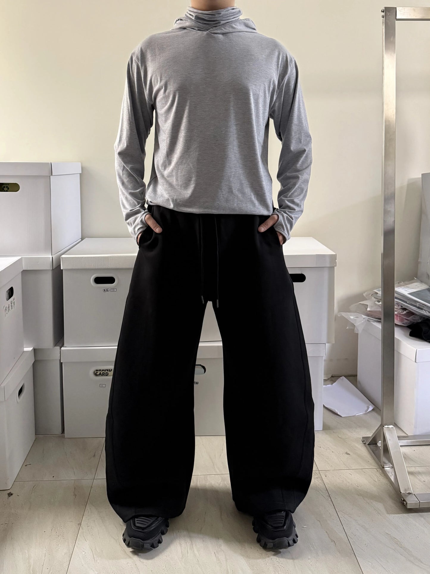 SIMON MADE TL-2519 雙層領 高鐵 連帽 薄長袖