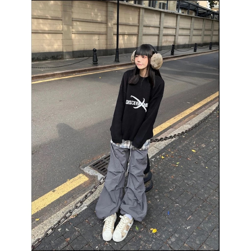 DISCERNMENT DCM KNIT 字體 十字星 針織 毛衣 針織衫 (DCM L-31)